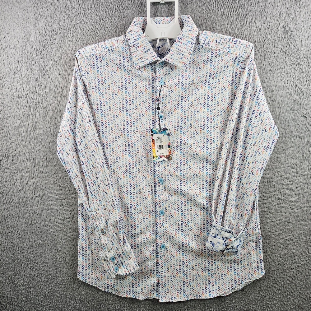 $188 NEW Robert Graham‎ Shirt Men Small Classic Fit Stretch Button Colorful